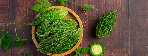 Fresh bitter melon fruit