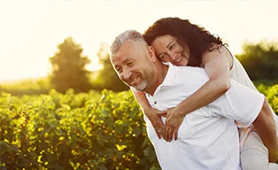 Happy woman feeling confident